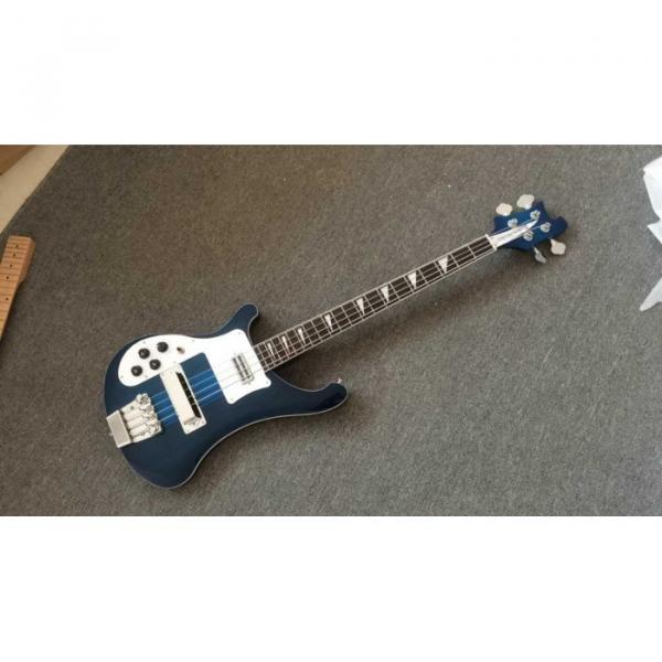 Custom Rickenbacker Left Hand Bass 4003 Blue Electric Guitar Neck Through Body #1 image