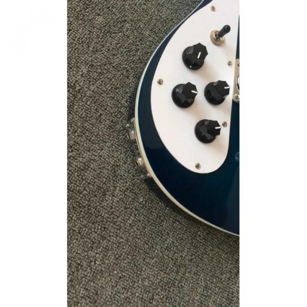 Custom Rickenbacker Left Hand Bass 4003 Blue Electric Guitar Neck Through Body #2 image