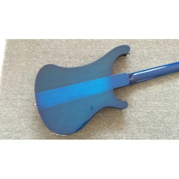 Custom Rickenbacker Left Hand Bass 4003 Blue Electric Guitar Neck Through Body #3 image