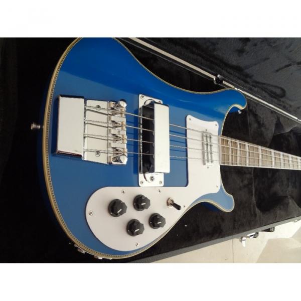 Custom Rickenbacker 4003 Blue Checkerboard Binding Bass #3 image