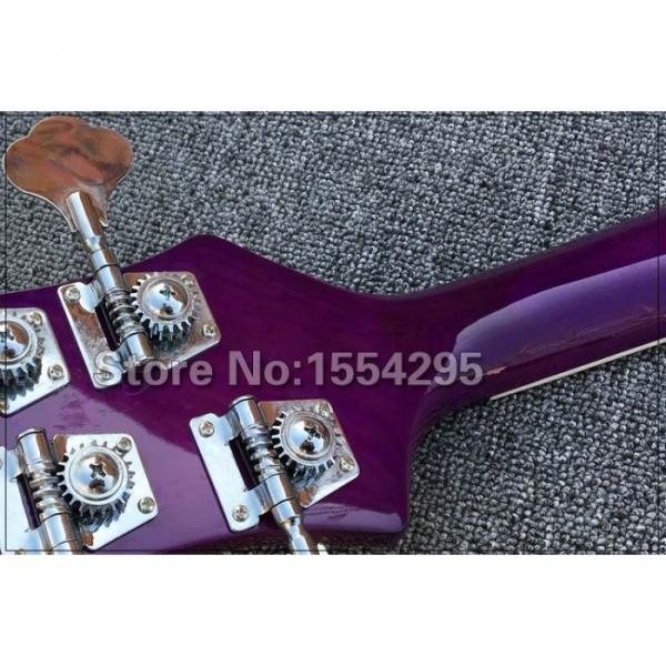 Custom Purple Flame Maple Top 4003 Neck Thru Body Construction Bass #3 image