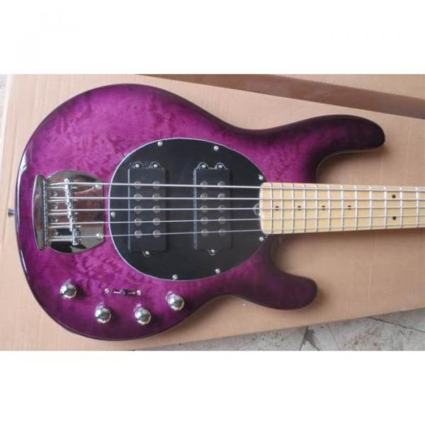 Custom Purple Burst Music Man Sting Ray 5 Bass Quilted Maple #1 image