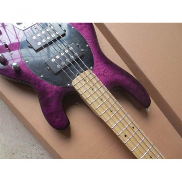 Custom Purple Burst Music Man Sting Ray 5 Bass Quilted Maple #3 image