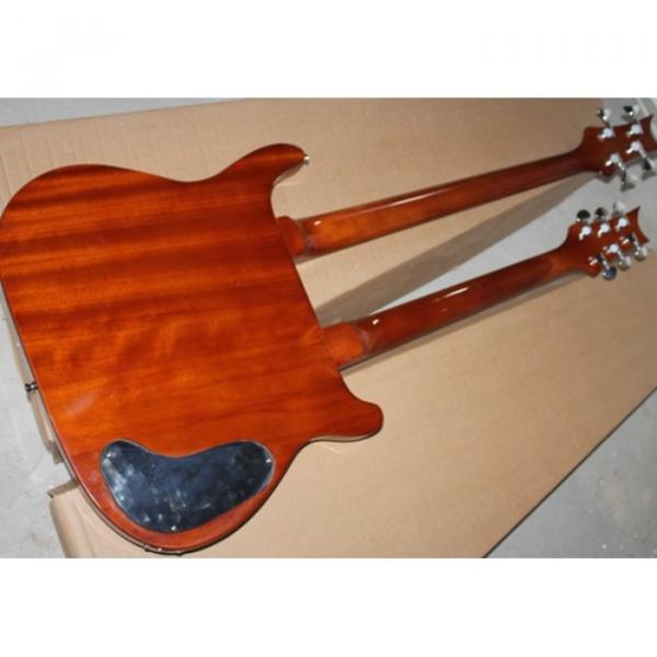 Custom PRS Double Neck 6 String Guitar Tricolor Passive Pickups 4 String Bass Left Handed #3 image