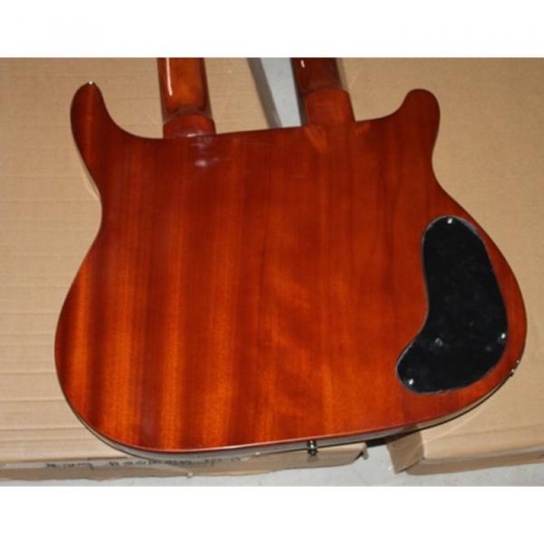 Custom PRS Double Neck 6 String Guitar Tricolor Passive Pickups 4 String Bass Left Handed #5 image