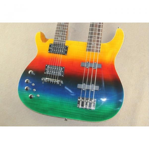 Custom PRS Double Neck 6 String Guitar PRS Al Di Meola Prism Passive Pickups 4 String Bass #3 image
