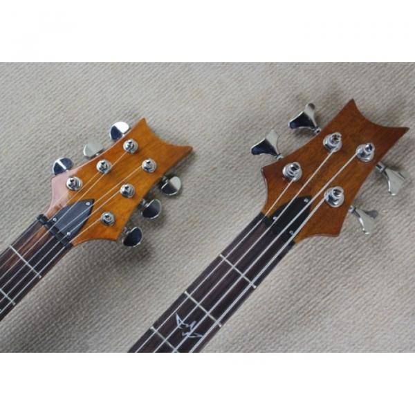 Custom PRS Double Neck 6 String Guitar PRS Al Di Meola Prism Passive Pickups 4 String Bass #4 image