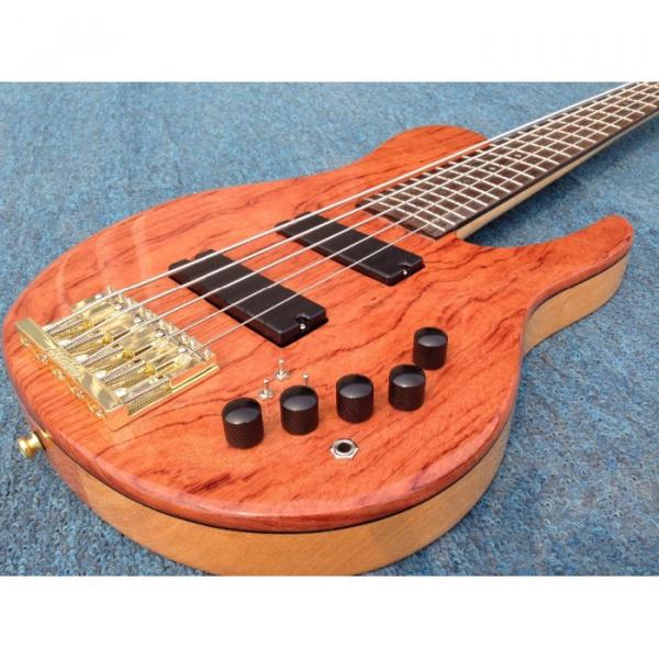 Custom NT Fordera Palisander Body Active Pickups 5 String Solid Flame Maple Top Bass #2 image