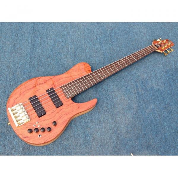 Custom NT Fordera Palisander Body Active Pickups 5 String Solid Flame Maple Top Bass #5 image