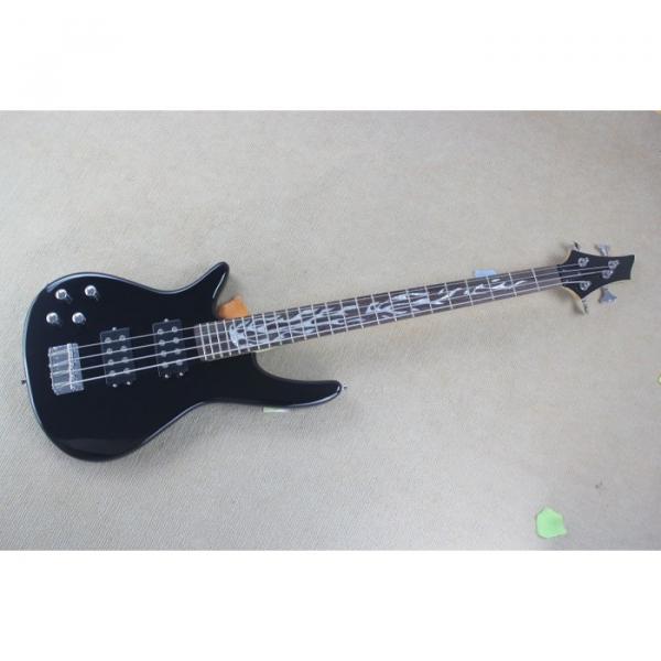 Custom Modulus Black 5 String Bass Left Handed #1 image