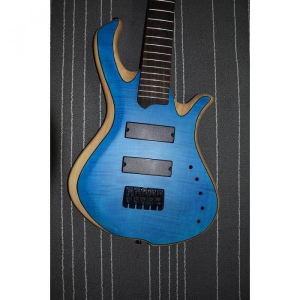 Custom Mayones Built 5 String Sky Blue Bass #2 image