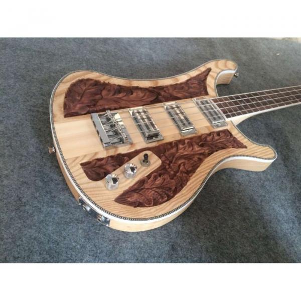 Custom Lemmy Kilmister  4003 Natural Ash Wood Body Special Carvings Bass #3 image