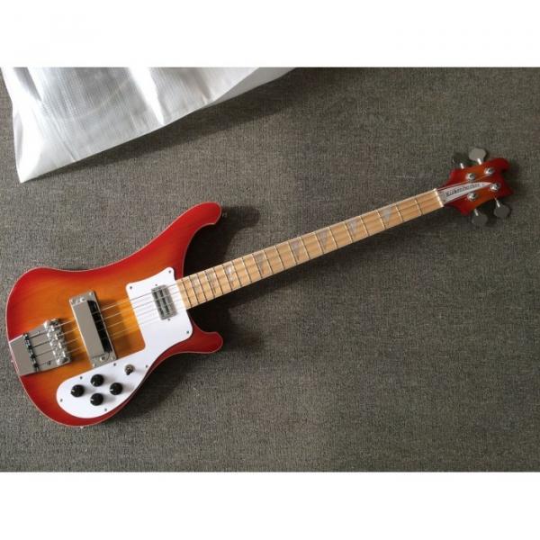Custom Made 4003 Cherry Sunburst Maple Fretboard 4 String Bass #1 image