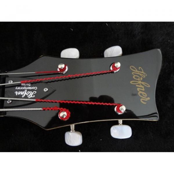 Custom Left Handed Hofner Jubilee Union Jack Paul Mcartney 4 String Bass Guitar #4 image