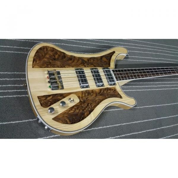 Custom Lemmy Kilmister  Rickenbacker 4003 Natural Finish Special Carvings Bass #1 image