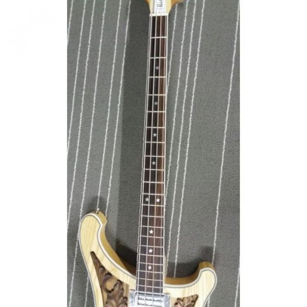 Custom Lemmy Kilmister  Rickenbacker 4003 Natural Finish Special Carvings Bass #5 image