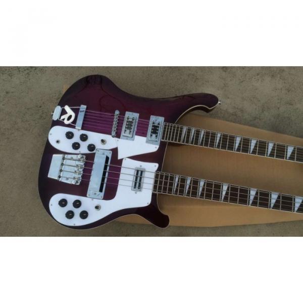 custom Double Neck Rickenbacker Purple 4 String Bass 12 String Guitar #1 image
