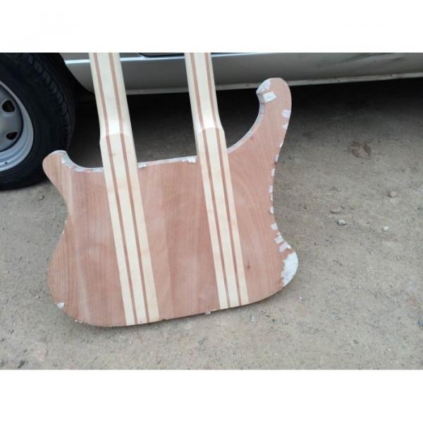 Custom Flame Maple Top Unfinished Neck Thru Body 4003 Bass Double Neck #2 image