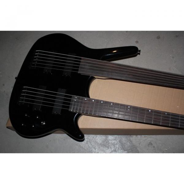 Custom Double Neck Black 5 6 Strings Bass #1 image
