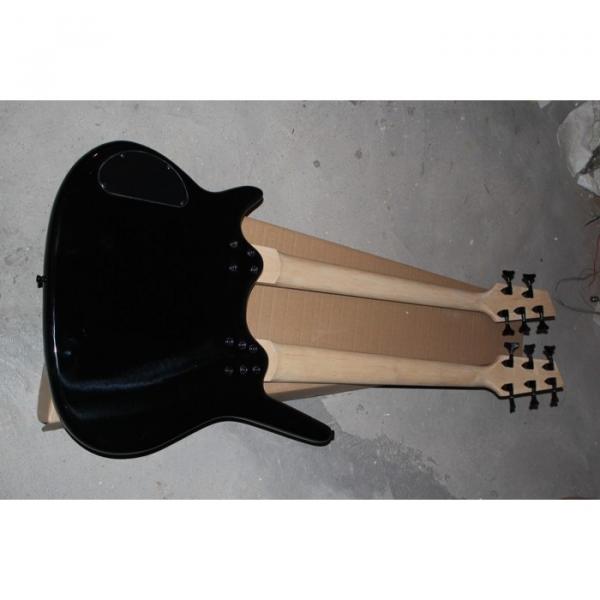Custom Double Neck Black 5 6 Strings Bass #5 image