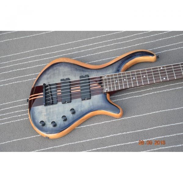 Custom Built Gray Flame Maple Top Patriot 6 String Bass #2 image