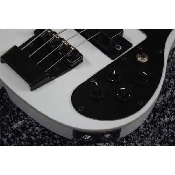 Custom 4003 White Body and Fretboard Rickenbacker Electric Bass #4 image