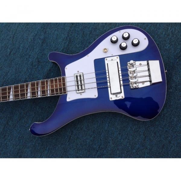 Custom Blue 4003 Neck Thru Body Construction 4 String Bass #3 image
