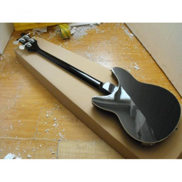 Custom Black 4 Strings Rickenbacker 330 Hollow Bass #1 image
