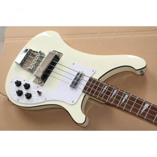 Custom 4003 White With Black Bindings Rickenbacker Electric Bass #1 image