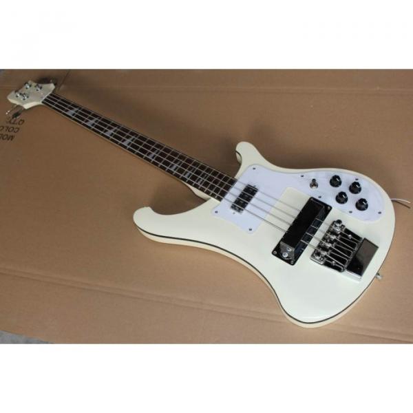 Custom 4003 White With Black Bindings Rickenbacker Electric Bass #2 image
