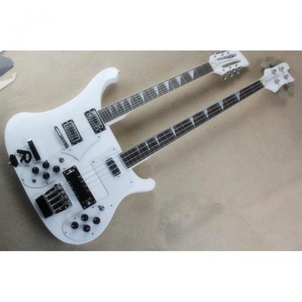 Custom 4003 Double Neck Rickenbacker White Bass #1 image