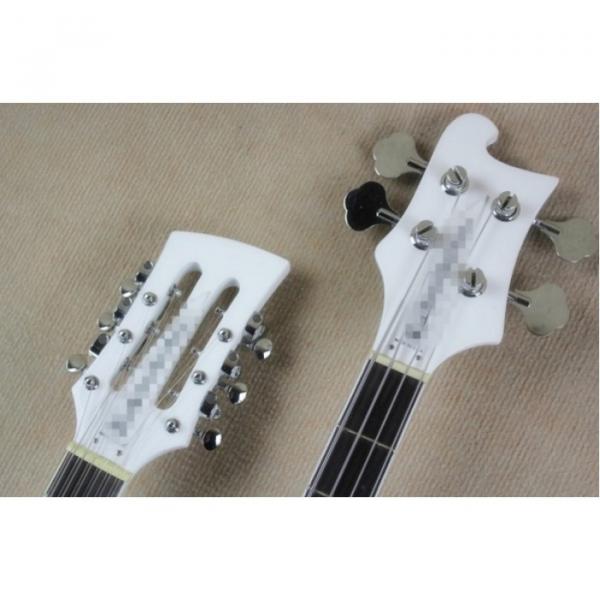Custom 4003 Double Neck Rickenbacker White Bass #2 image