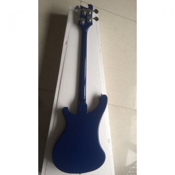 Custom 4003 Blue Checkerboard Bindings Neck Thru Body Rickenbacker Bass #5 image