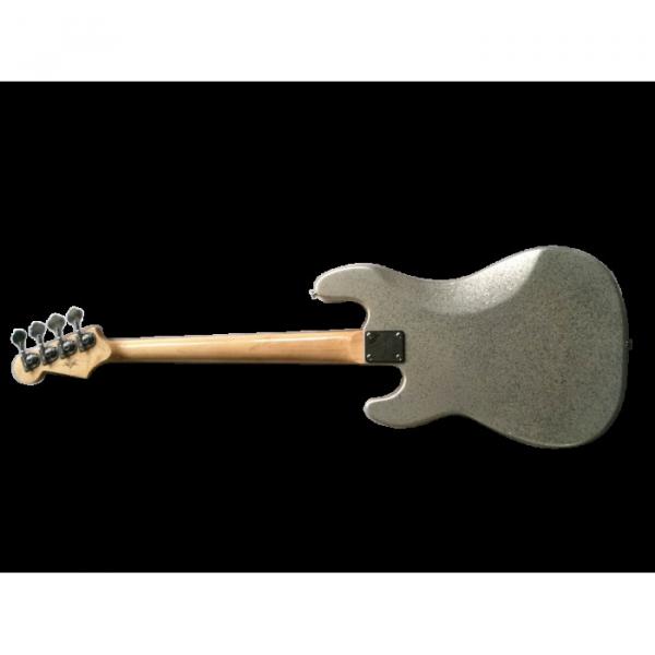Custom Shop Sparkle Silver Jazz Bass Silver Dust Metallic P Bass Guitar #3 image