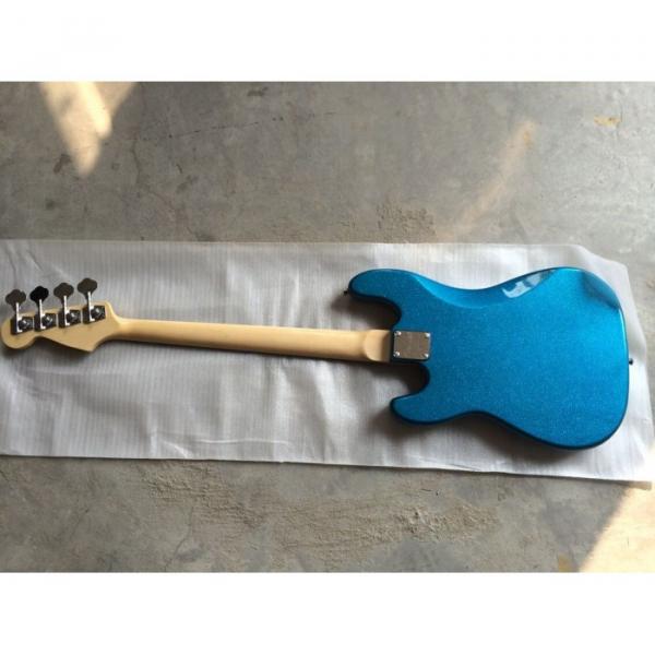 Custom Shop Sparkle Silver Dust Metallic Blue Jazz P Bass Guitar #2 image