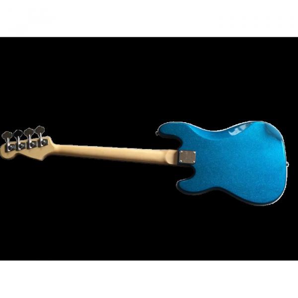 Custom Shop Sparkle Silver Dust Metallic Blue Jazz P Bass Guitar #4 image