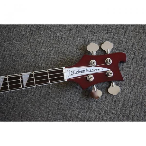 Custom 20 Frets Transparent Red 4003 Neck Thru Body Construction Rickenbacker Bass #3 image