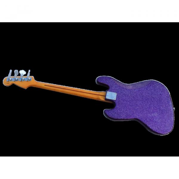 Custom Shop Sparkle Purple Jazz Silver Dust Metallic Bass Guitar #4 image