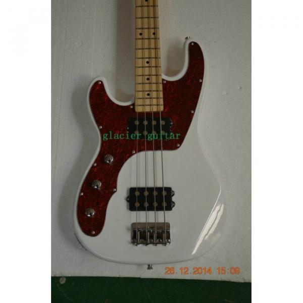 Custom Shop White 4 String Left Handed P Bass #1 image