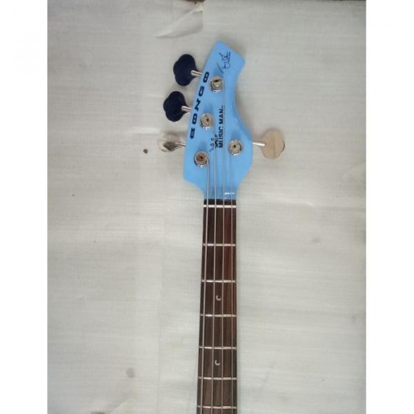 Custom  Bongo Music Man Sky Blue 4/5 String Passive Pickups Bass #3 image