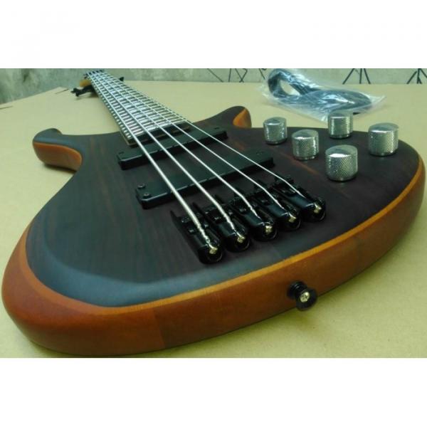 Custom Shop Sapelle Rosewood Top Natural 5 String Electric Bass Wenge #1 image