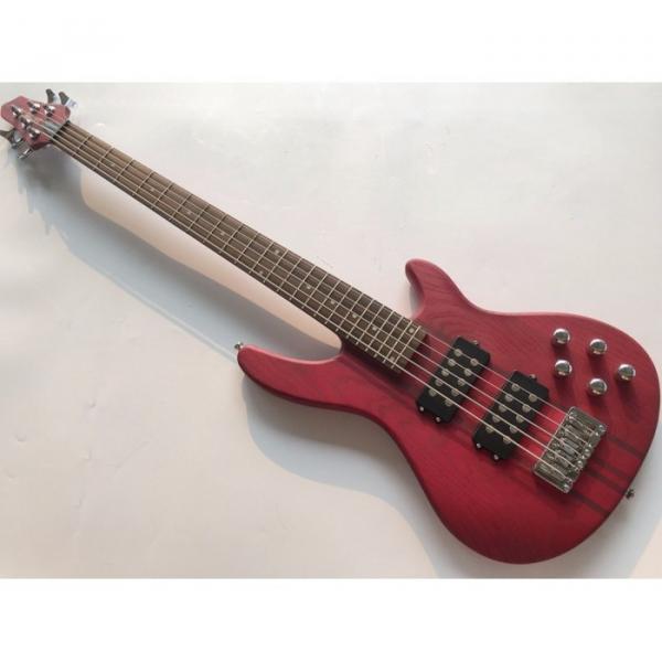 Custom Shop Red Ashwood 4 String Bass Wilkinson Pickups #1 image
