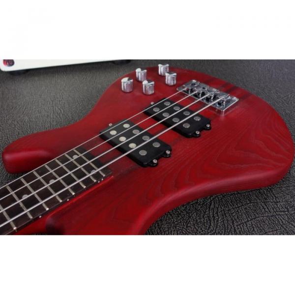 Custom Shop Red Ashwood 4 String Bass Wilkinson Pickups #2 image