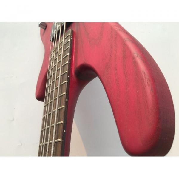 Custom Shop Red Ashwood 4 String Bass Wilkinson Pickups #4 image