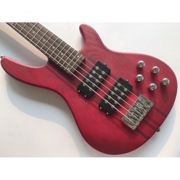 Custom Shop Red Ashwood 4 String Bass Wilkinson Pickups #5 image