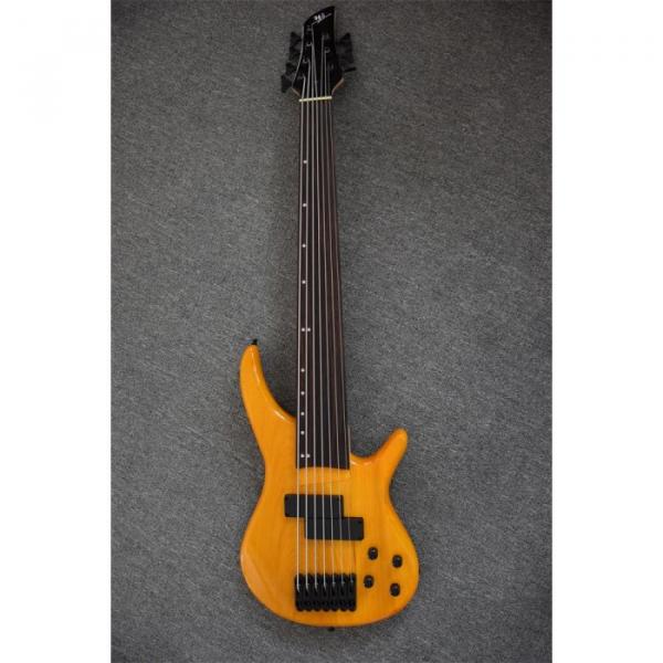 Custom Shop H&amp;S Sequoia 7 String Fretless Natural Bass #1 image