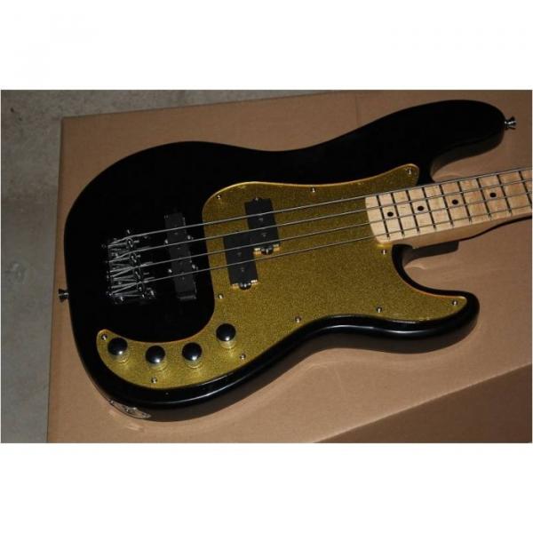 Custom Shop Black Gold Pickguard 4 String Precision Bass Wilkinson Parts #1 image