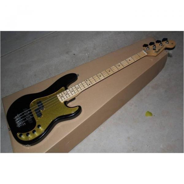 Custom Shop Black Gold Pickguard 4 String Precision Bass Wilkinson Parts #5 image