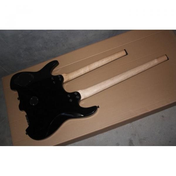 Custom Shop Double Neck Black 6 String Guitar Steinberger Headless 6 String Bass #2 image