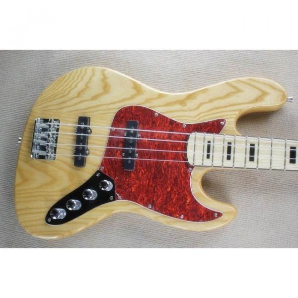 Custom Shop Ash Wood 5 String Jazz Bass Red Pearloid Pickguard #1 image